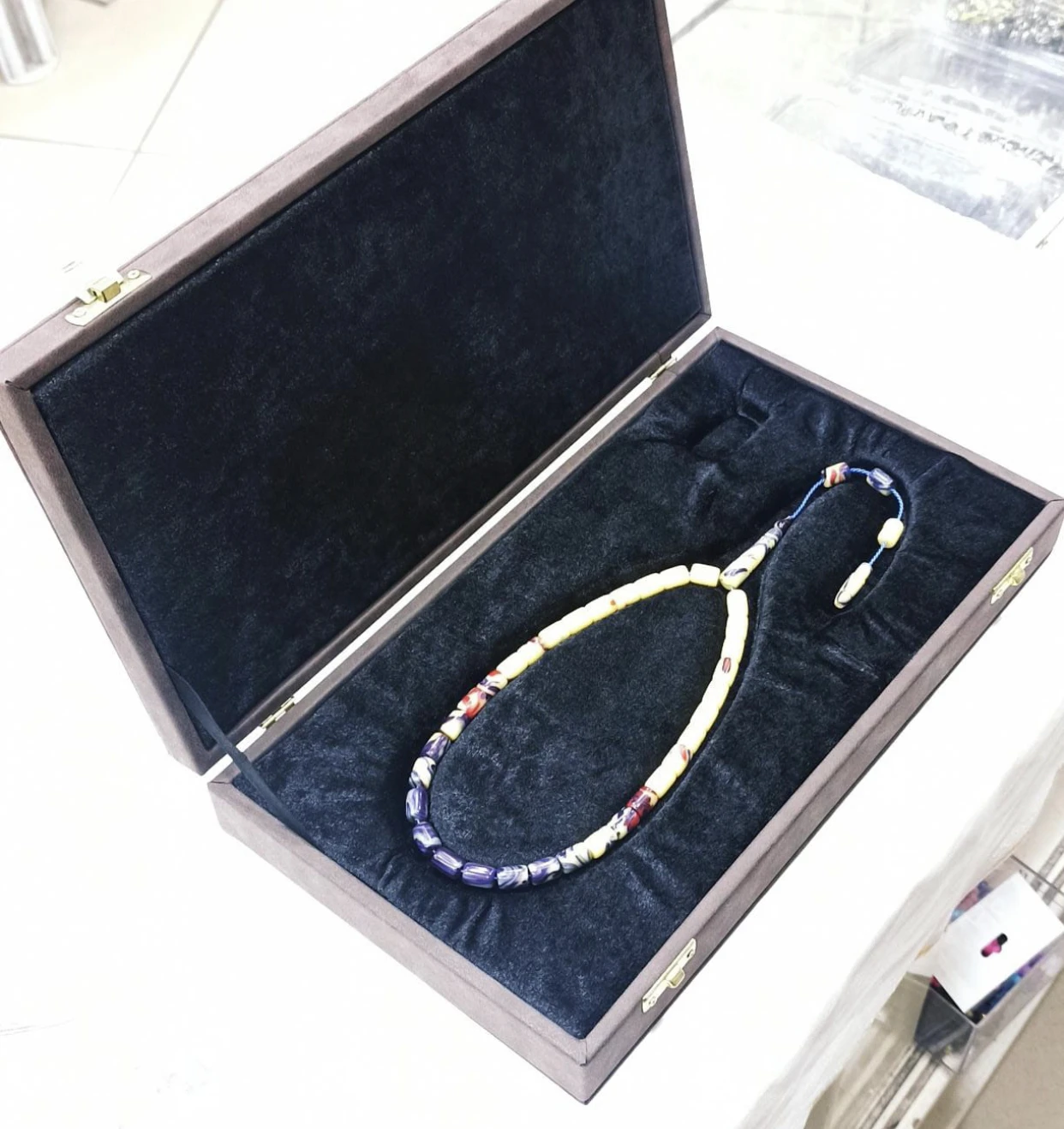 Rosary Box Leather Buried Rosary Box Gift Jewelry Access Turkish Made Rosary Təsbeh Четкcil Chapelet