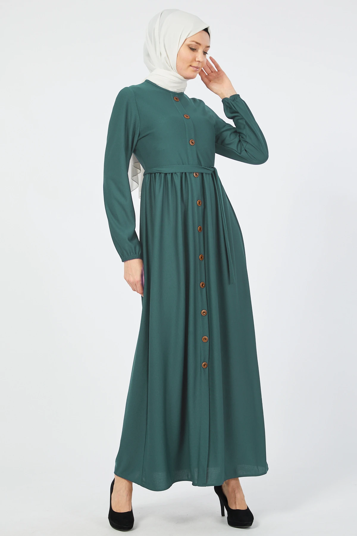 Длинное платье на пуговицах индейка мусульманская мода хиджаб одежда Дубай