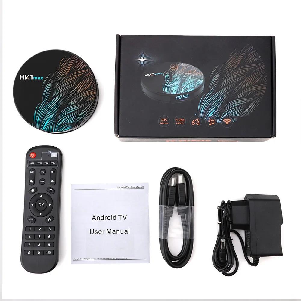 

Android 9 9.0 HK1 Max Smart TV Box Rockchip 4K Youtube Wifi Netflix Google Play youtube Media Player Android TV Set top Box