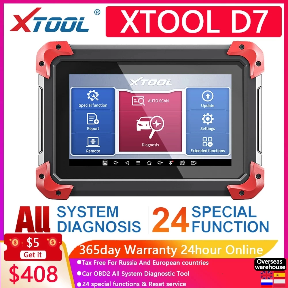 Диагностический сканер XTOOL D7 OBD2 автомобильный диагностический инструмент с