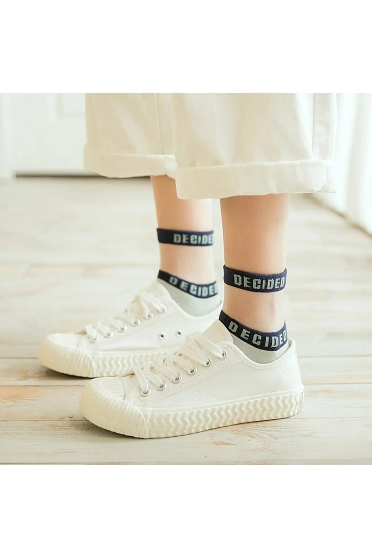 Women's Patterned Tulle Socks 5 Pairs