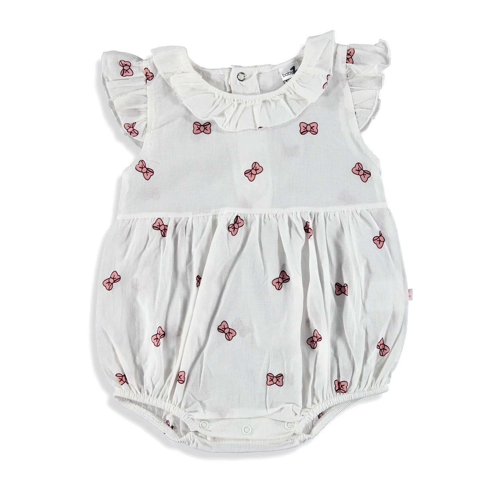 Ebebek BabyZ/короткий комбинезон с бантом и принтом для маленьких девочек |