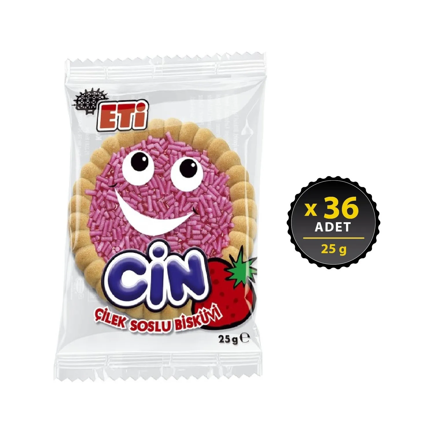 

Eti Cin with Strawberry 25 g x 36 Pieces