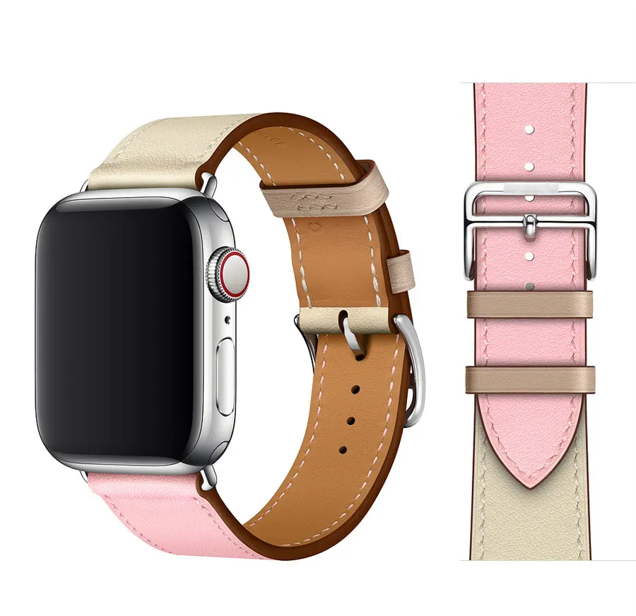 Ремешок EIMO для apple watch Band из натуральной кожи apple watch 4 3 38 мм iwatch band 42 мм 44 мм 40 мм одиночный походный браслет ремешок для часов