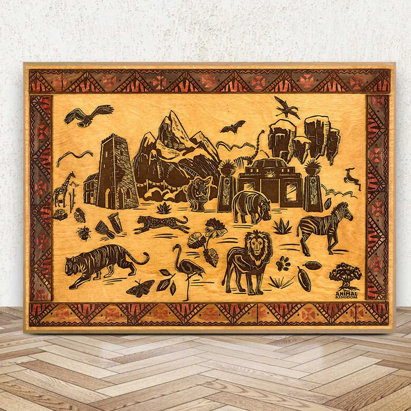 

Disneyland Animal Kingdom 20th Anniversary Poster Prints Walt Disney Harambe Safari Canvas Painting Wall Art Home Decor Cuadros