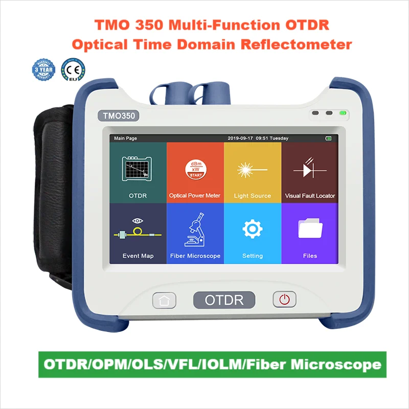 

Free Shipping Original TMO350 OTDR MM Optical Time Domain Reflectometer FTTx PON Detection Network Testing With OLS VFL OPM iOLM