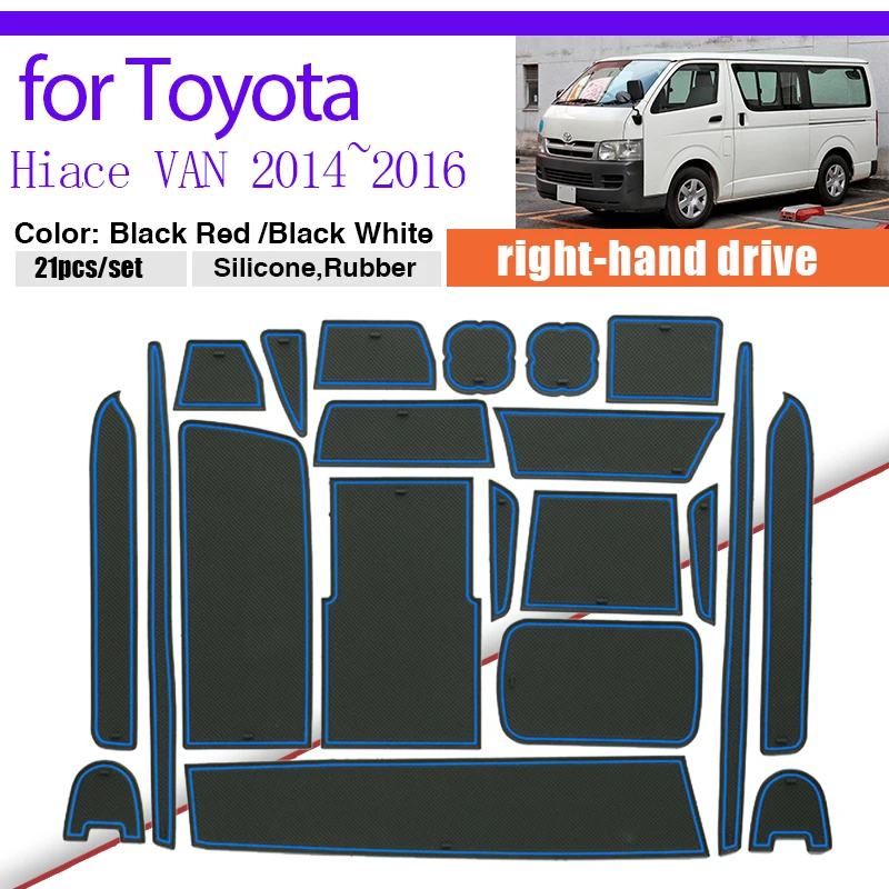 

Door Groove Dust-proof Pad for Toyota Hiace RegiusAce VAN 2014~2016 WIDE Rubber Mat Cup Storage Gate Slot Anti-slip Sticker Rug