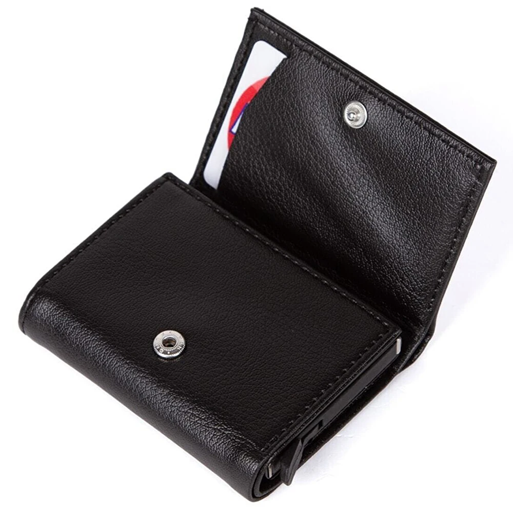 Мужской алюминиевый тонкий металлический кошелек с блокировкой RFID | Багаж и