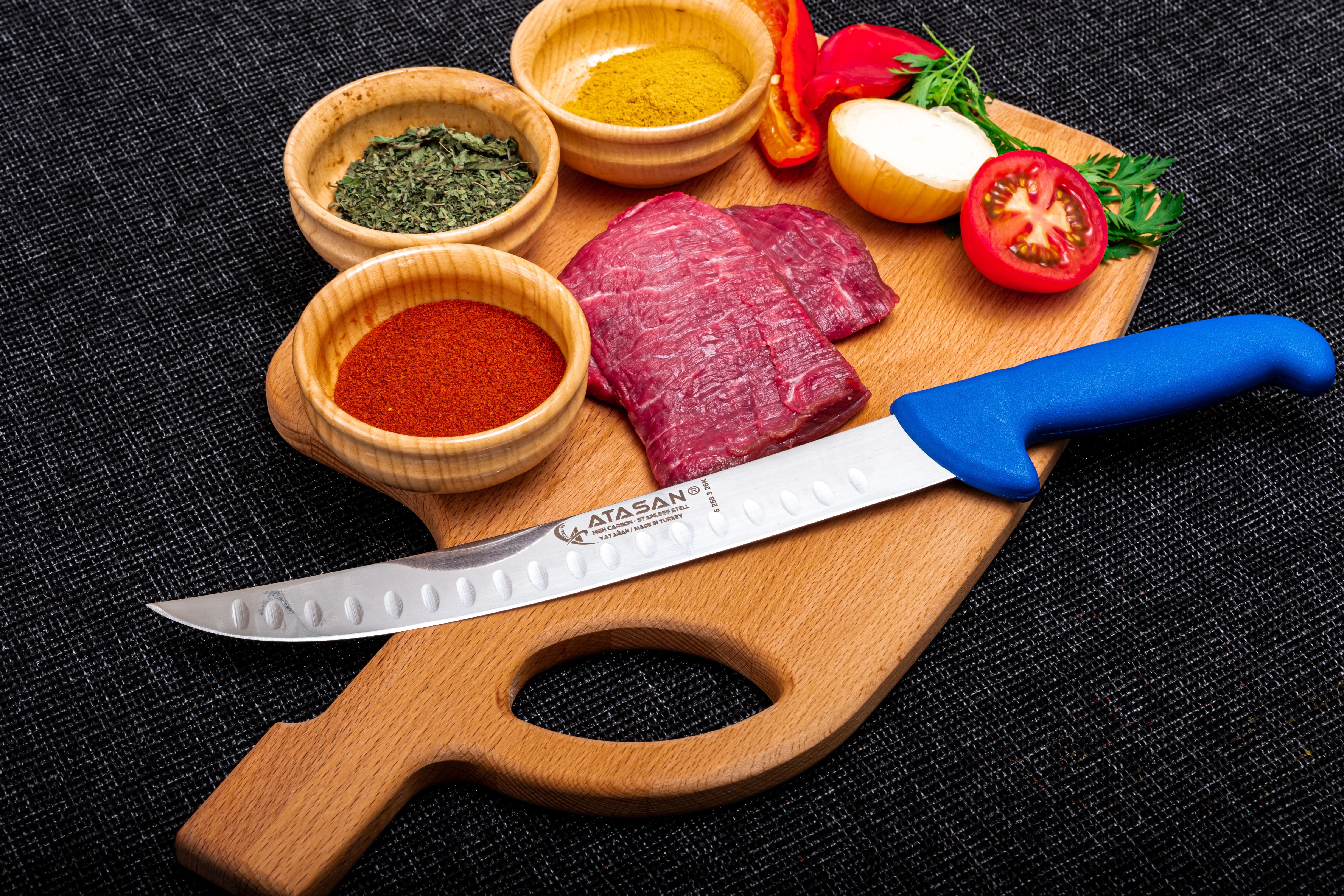 

Atasan Corrugated Saltbae Nusret Steak Knife Chef Kitchen Knives Handmade High Quality Professional Stainless Steel Meat Cutter