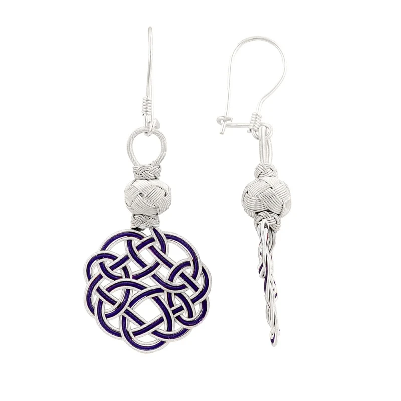

Silver 925 Sterling Trabzon Kazaziye Hand Knitting Earrings