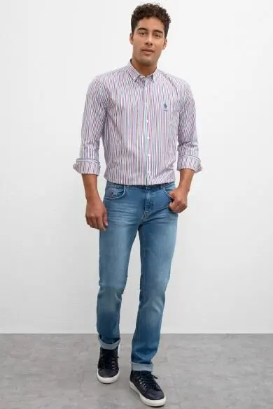 Поло США ASSN. Синие обычные джинсовые брюки|Повседневные брюки| |