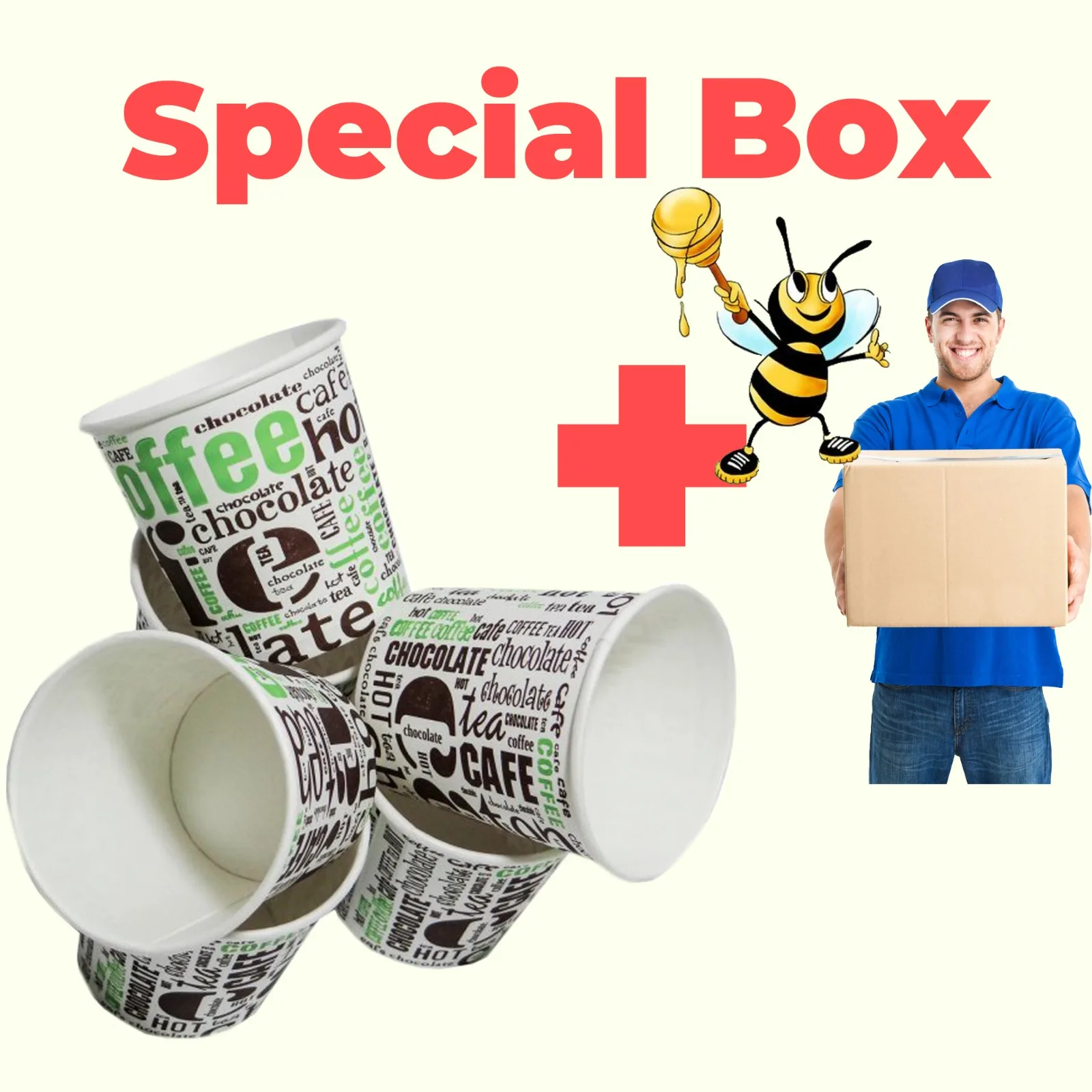 100 шт. картонные одноразовые чашки для кофе чая холодных напитков 120 мл 4 унции 12 х3