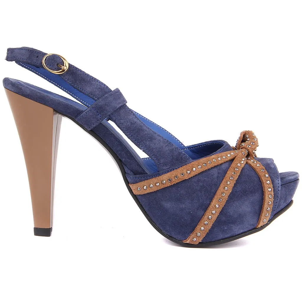 Sail Lakers-темно-синие замшевые туфли на высоком каблуке | Обувь