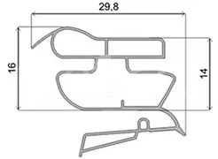 Уплотнительная резина для двери холодильника Indesit Stinol Ariston 570x650мм|Детали