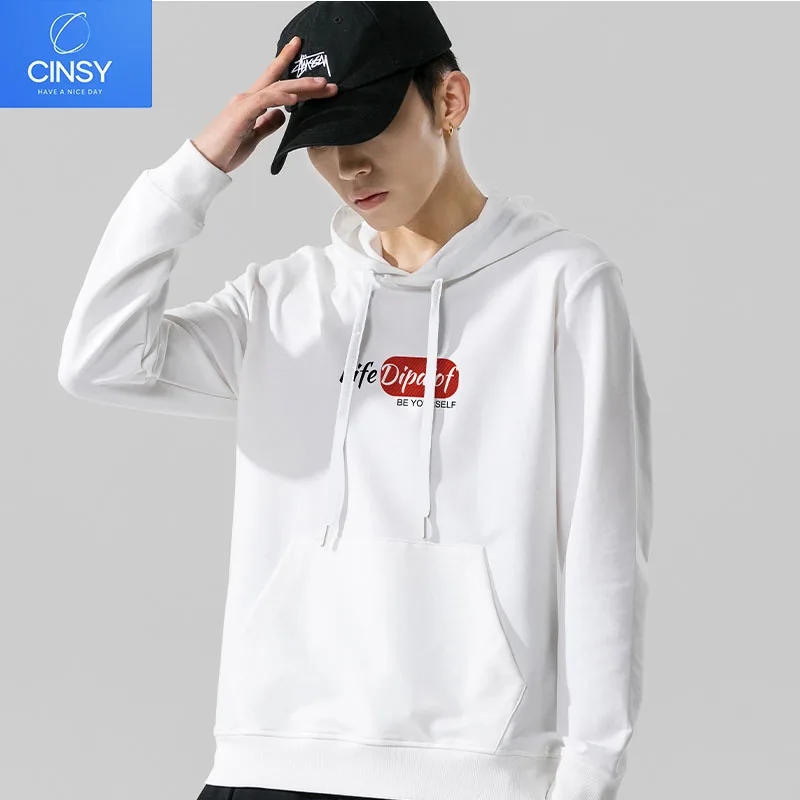 

CINSY Mens Hoodies Men 2022 Men's Sweatershirt Olympics Hip Hop Japanese Streetwear Be Yourself Print Hoodie For Men
