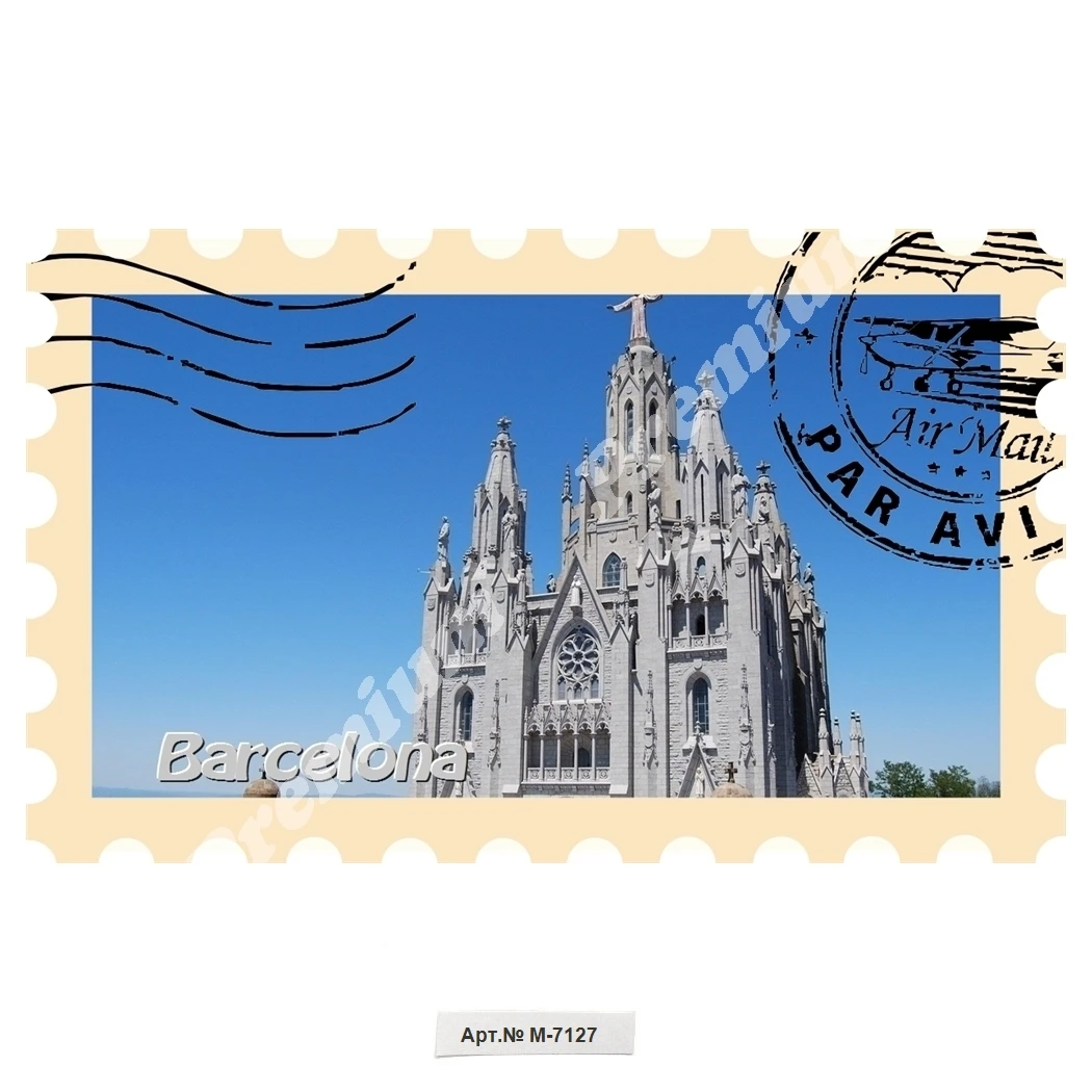 Барселона Испания Сувенирный магнит