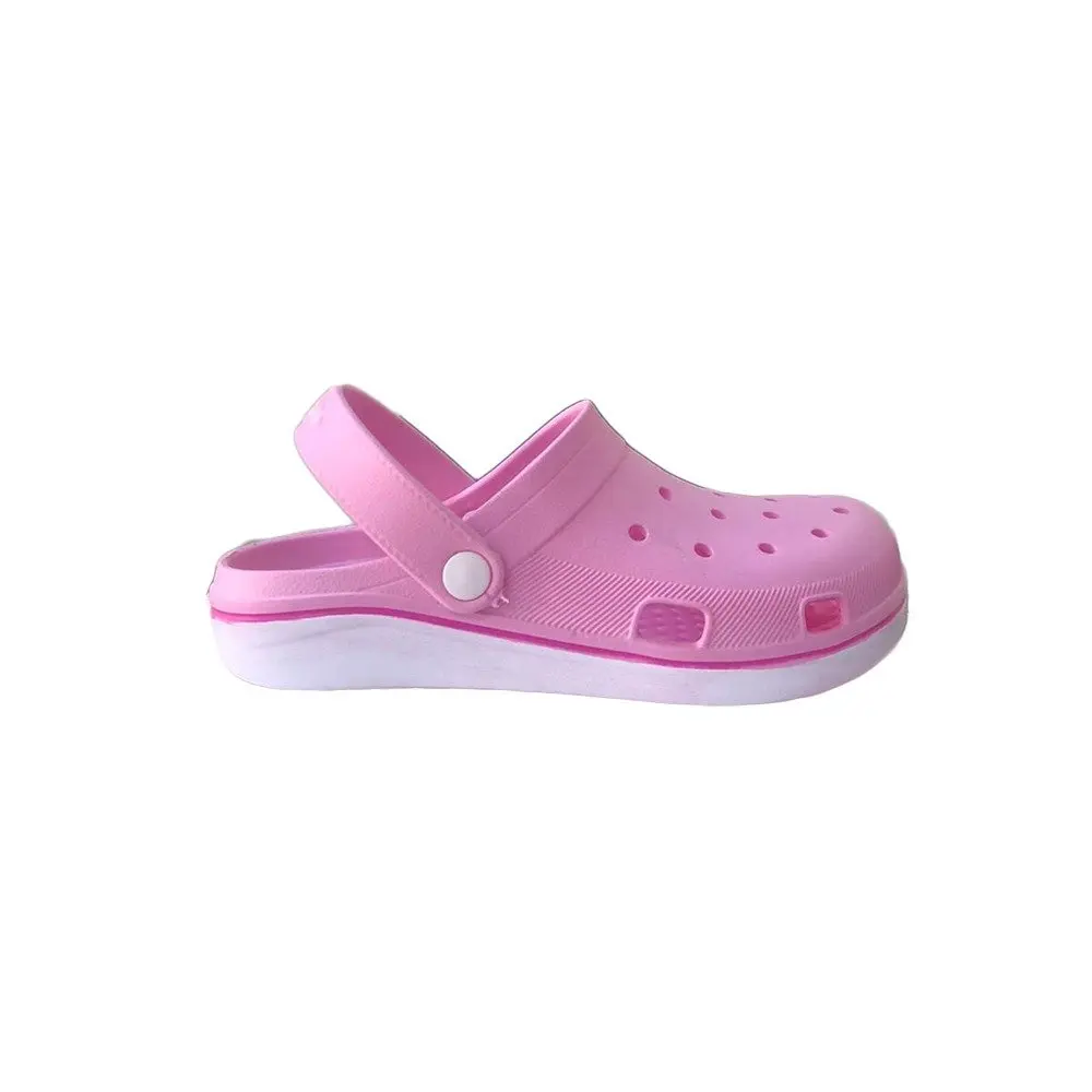 Women Summer Pink White Sabo Sandals Type Buckle Slippers Lightweight EVA Material Soft Hole Pattern Style 2021 Daily Use | Обувь