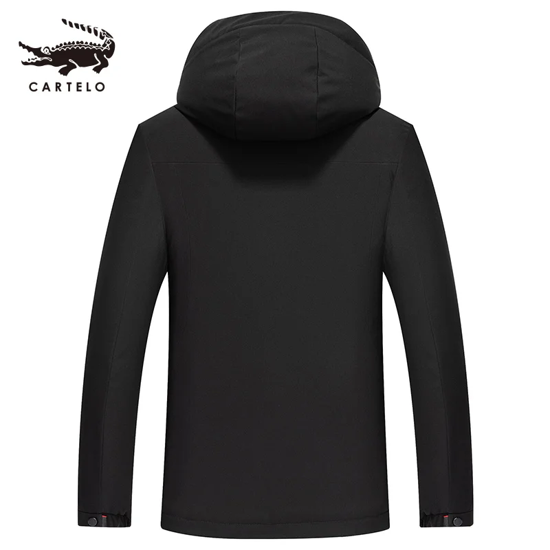 Мужская осенне-зимняя хлопковая куртка с капюшоном теплая Хлопковая мужская