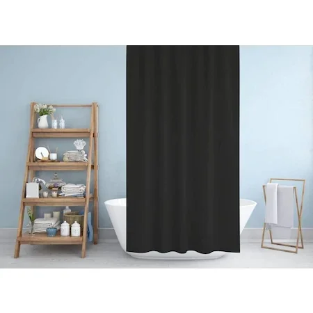 

Zethome Jackline Prefer Bath Shower Curtain 0010 Black Double Kanat2X120x200 18820225