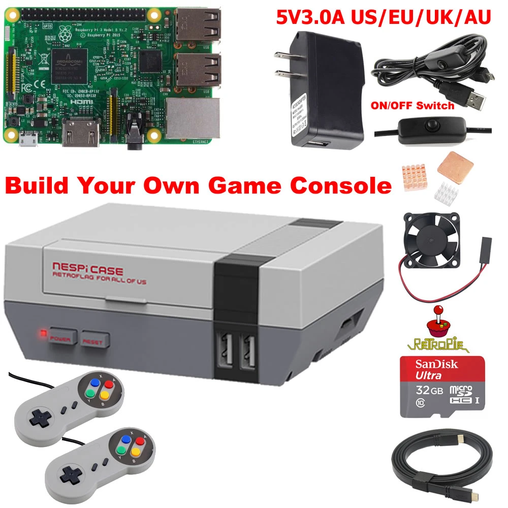 Raspberry Pi 3 Model B игровой комплект G3B01 - Комплект: Комплект 2