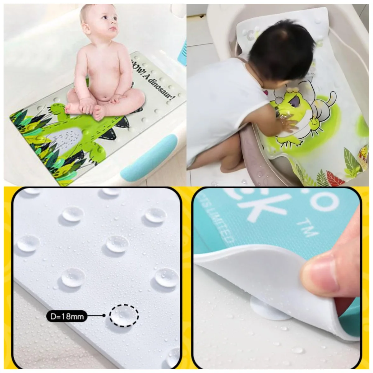 non slip pvc bathroom mat patterned rubber anti floor waterproof carpet cartoon bathtub shower toilet rug for baby kids elderly free global shipping