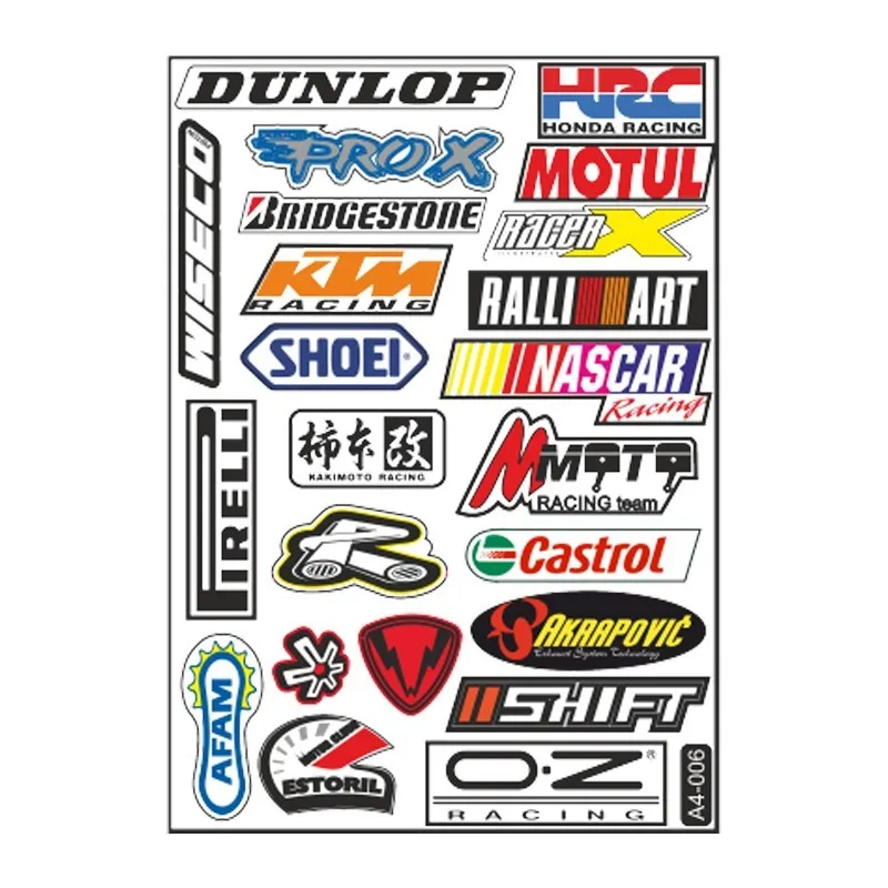 

MOTORCYCLE MULTI STİCKER HELMET AND MOTORCYCLE FAIRINGS FOR