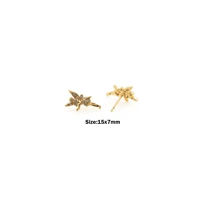 guardian angel exquisite stud earrings ladies fashion gold jewelry gift cubic zirconia little angel jewelry