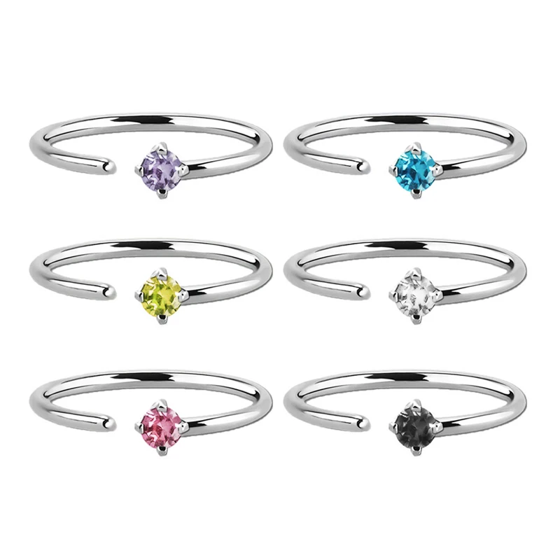 316L хирургические Сталь непрерывного бесшовные нос кольцо спирали Daith из