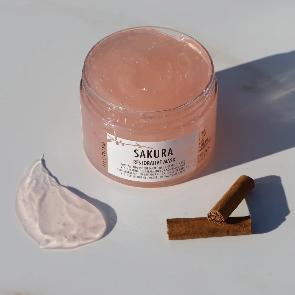 Hair Mask gel regenerating moisturizing Sakura extract base stimulate skin regeneration inebrya 1000 ml | Красота и здоровье