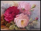 Наборы для вышивки крестом, рукоделие с вышивкой, 14 карат, цвет Аида, DIY искусство, домашний декор ручной работы-Три розы