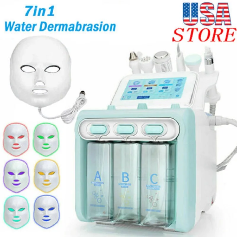 

7 in 1 Hydrogen Oxygen Small Bubble RF Beauty Machine Face Lifting Dermabrasion Device Skin Scrubber Hydro Dermabrasion Machine