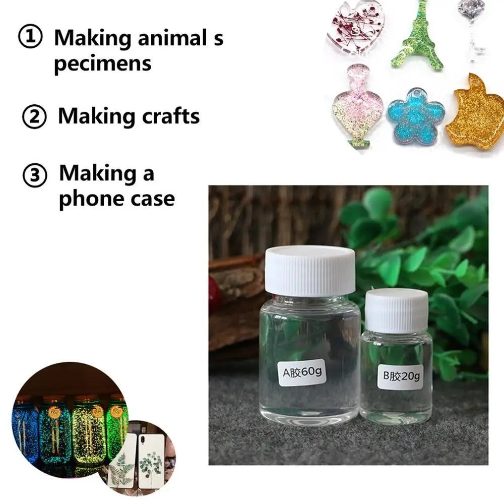 Ультрапрозрачный кристаллический клей AB два компонента быстрая сушка|Эпоксиды| |