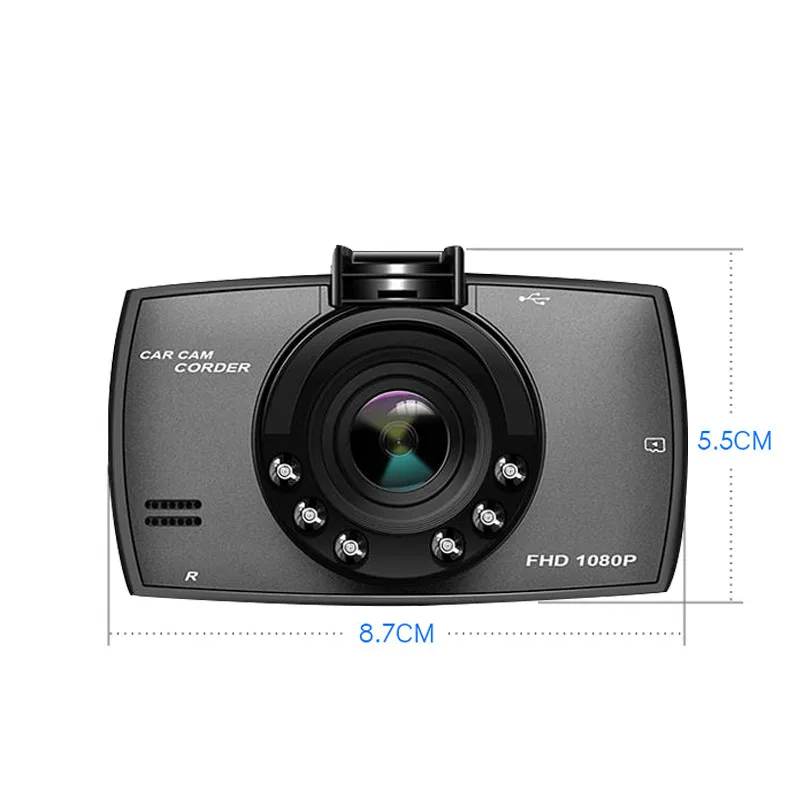 Портативная USB Автомобильная dvr камера 2,4 дюймов 1080P FHD Автомобильная камера видео рекордер Dashcam Sucked Тип авто автомобиль камера для приборной панели с подсветкой