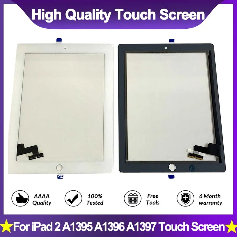 

9.7" Touch Screen For iPad 2 A1395 A1396 A1397 Touch Panel LCD Outer Display Replacement Digitizer Sensor Glass