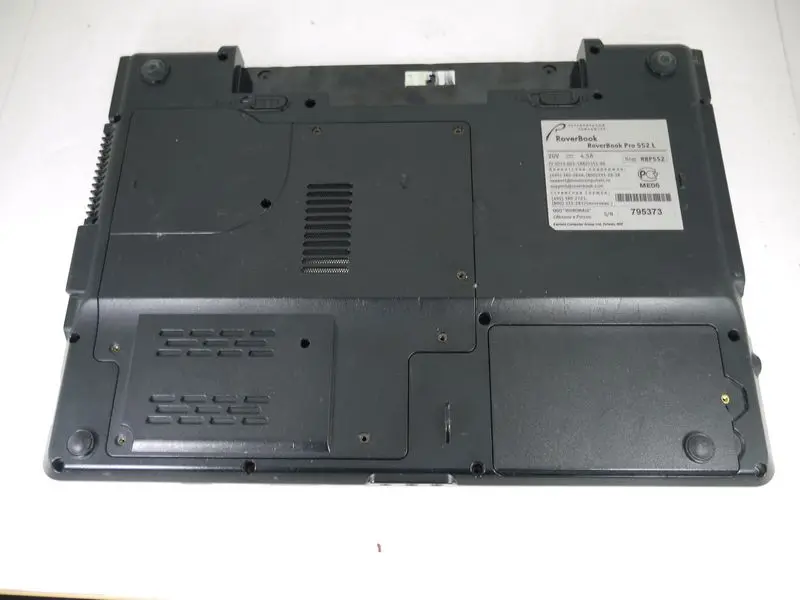 Нижняя часть корпуса от ноутбука RoverBook Pro 552 L б/у (черная)|Комплектующие для