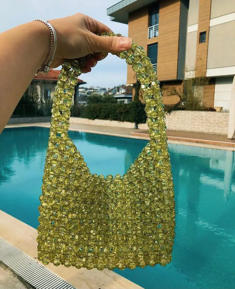 

CRYSTAL BEADED BAG 100% HANDMADE FOR WOMEN