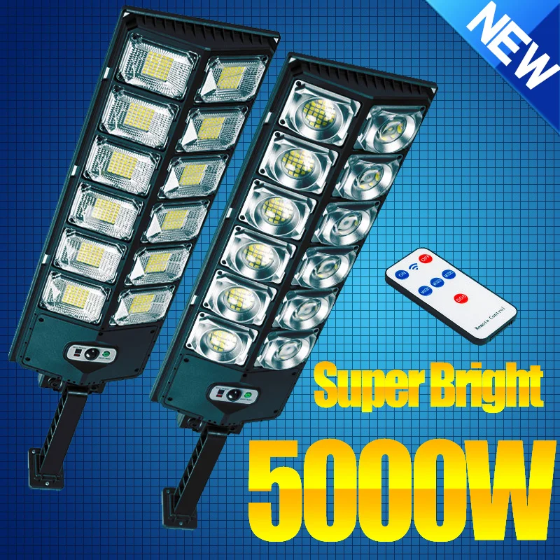 

Newest Solar Street Light 10000LM Outdoor Solar Lamp 504LED Bright Sunlight PIR Motion Sensor Garden Lighting Remote Control