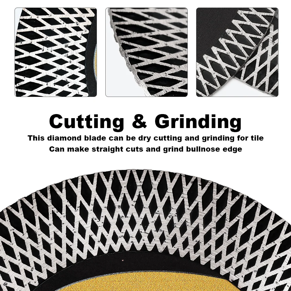 Пильный диск сегментного типа 115-125 мм Turbo Diamond Super Porcelain Tile Ceramic для резки гранита, мрамора и шлифования.