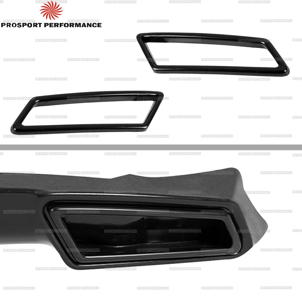 Диффузор спойлер юбка накладка на задний бампер для Kia Rio 4 2017 2020 ABS пластик