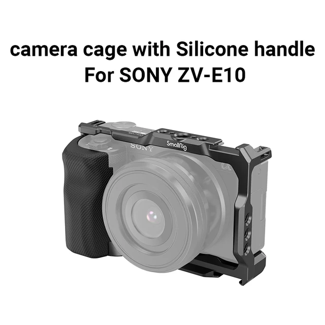 Клетка для камеры SmallRig Sony ZV-E10 с силиконовой ручкой, встроенная  пластина быстрого крепления Arca, клетка, комплект для Sony ZV-E10 3538 |  Электроника | АлиЭкспресс