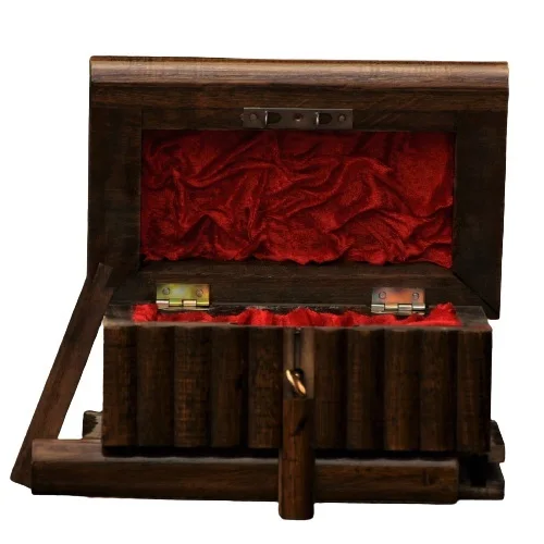 Зашифрованный груди элегантный Винтаж деревянный пиратский Jewellery ящик для