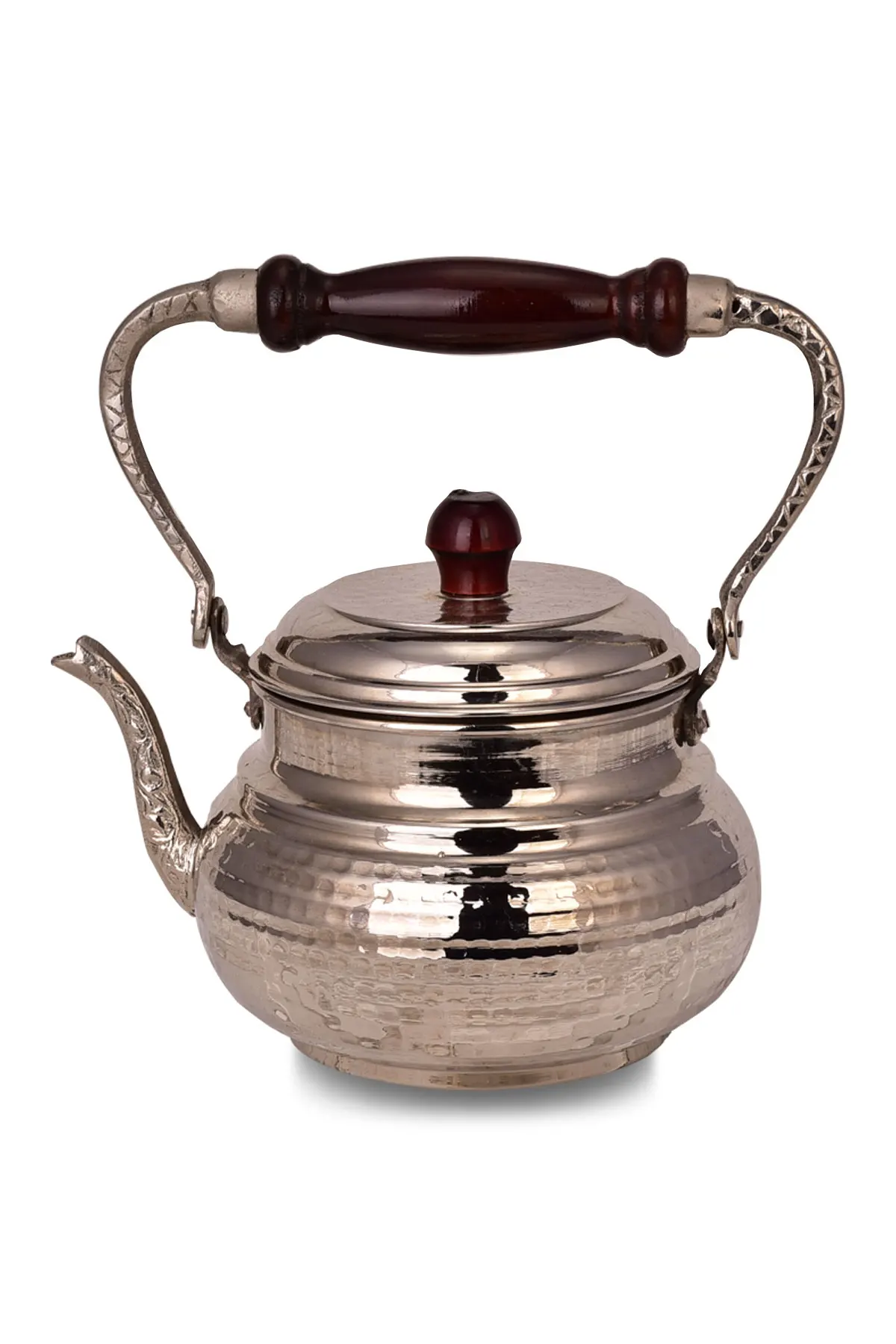 

HISTORIC HANDMADE COPPER ITALIAN TEAPOT HAND FORGED NICKEL