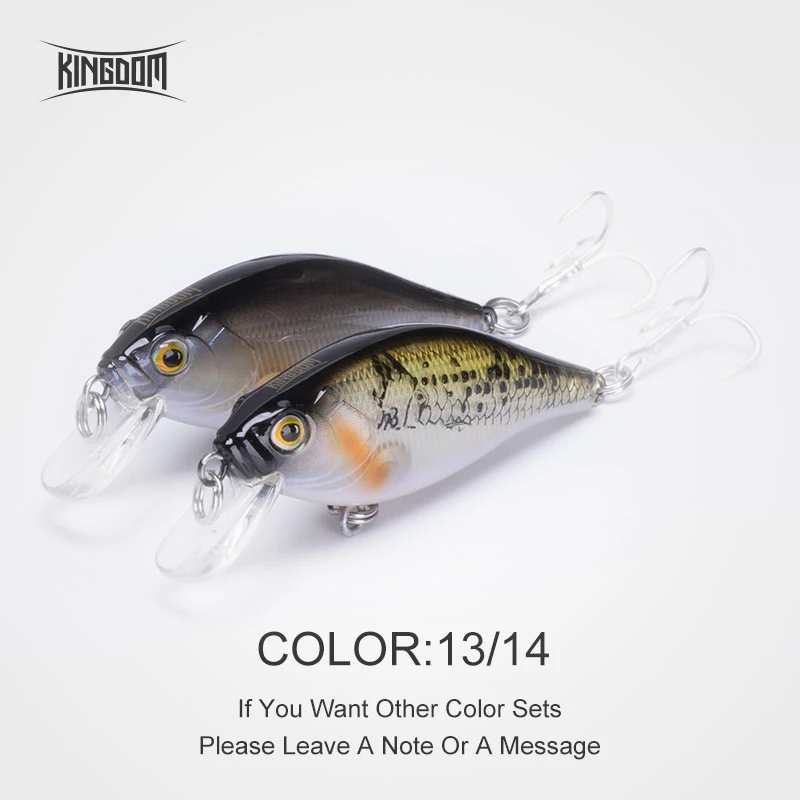 Color 13 14 Kingdom Fishing жесткие приманки тонущие гольян воблеры Джеркбейт кренкбейт 55 мм 6,5 г пластиковые приманки Четыре цвета модель 7501 - Цвет: Color 13 14