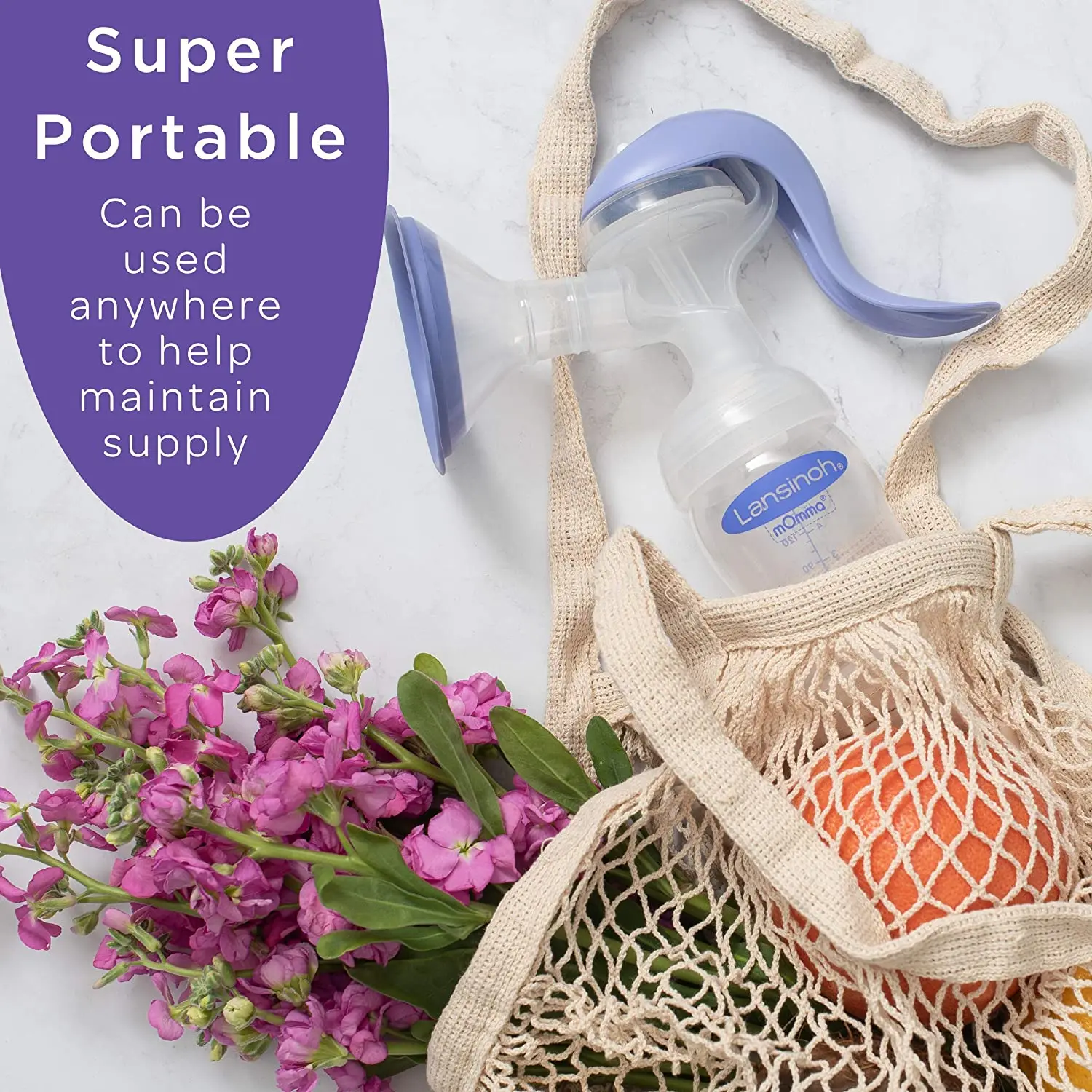 

Lansinoh Manual Breast Pump Hygienic Mom Practical Powerful Baby Nipple Suction Feeding Milk Bottles