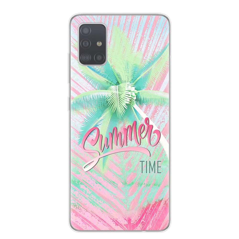 Летний чехол для Samsung S20 Plus Ultra A10 A20 A30 A40 A50 A70 A51 A71 из мягкого ТПУ | Мобильные
