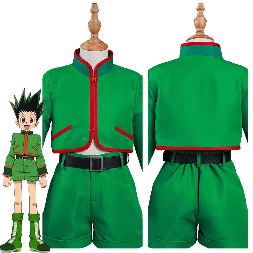 Hunter x Gon Freecss Cosplay Costume Kids Children Top Pants Outfits Halloween Carnival Suit |