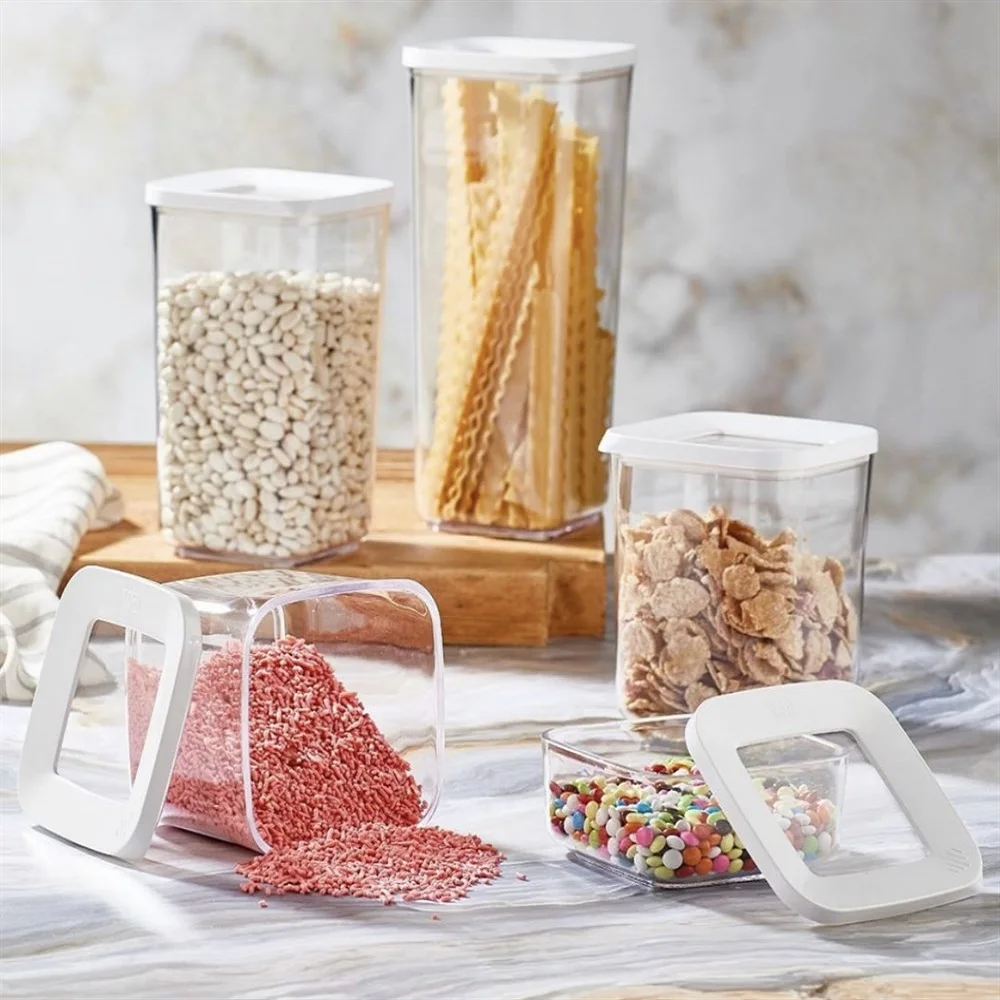 36912 kitchen container set spice rack food storage tissue box organizer airtight jars vacuum lid noodle cereals dish drainer free global shipping
