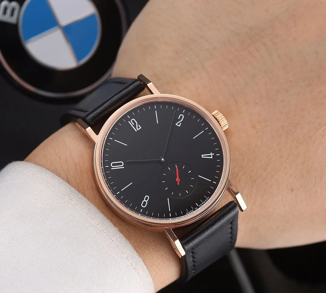 

Business automatic mechanical movement Luxury Watches leather strap 316 Stainless Steel Case Wristwatch NOMO Designer mens watch