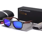 BARCUR дизайн Высокое качество черный орех солнцезащитные очки антибликовые мужские и женские зеркальные очки UV400 деревянные анти синие фотохромные