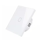 сенсорный выключатель 1 Gang 1 Путь настенный выключатель света сенсорный выключатель Водонепроницаемый закаленное Стекло